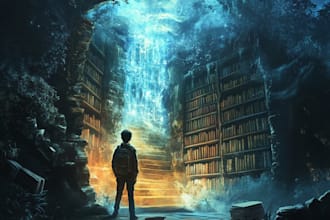 create a cover or illustration for fantasy, science fiction