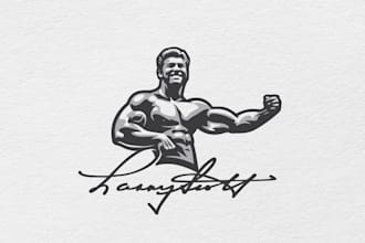 design body building legend logo