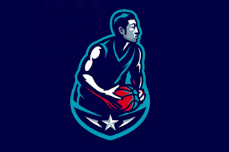 design awesome basketball team logo