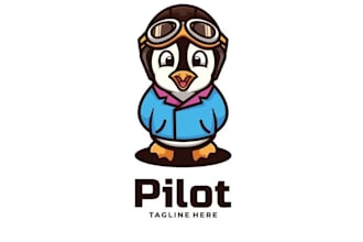 create a cartoon minimalist mascot style logo