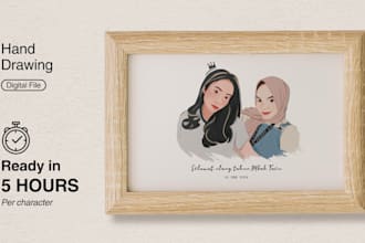 draw a portrait realistic cartoon style from a photo