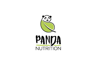 design organic natural twist cute panda logo