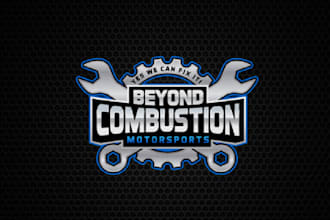make motorsports mechanic service logo