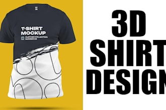 create a 3d t shirt design and mockup animation video