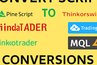convert tradingview pinescript strategy to ninjascript, thinkscript, mql4, 5