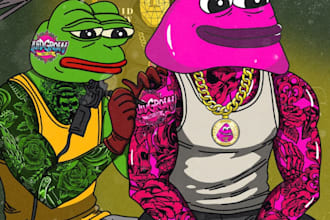 draw meme character art, crypto meme coin art for your website and social media