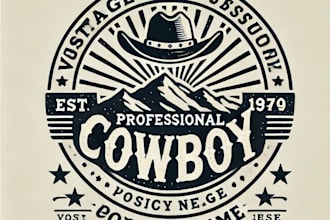 design brand identity cowboy logo