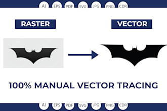 do vector tracing edit, trace, raster convert to a vector