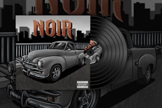 draw illustration cartoon for sticker or album cover