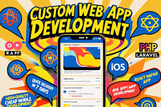 provide mobile app design services and custom web app development services
