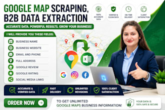 do b2b data extraction and google maps scraping