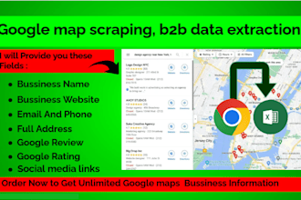 google map scraping, b2b data extraction,lead generation