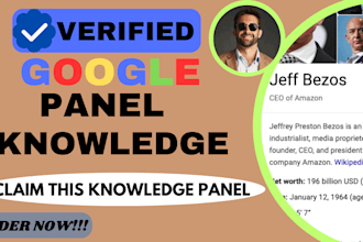 create a verified google knowledge panel for personal and company