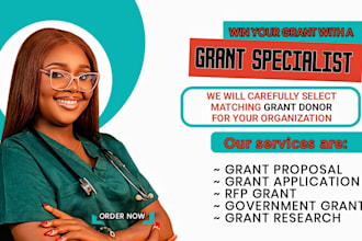 do grant proposal writing, grant research, grant application, rfps and 501c3