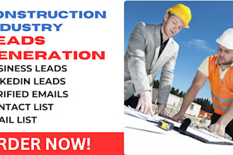 do b2b construction industry lead vetted email list business