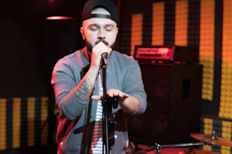 compose and produce metal pop edm song with instrumentals as a  male vocalist