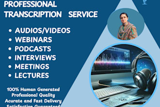 do medical podcast, interviews, videos transcription and document translation
