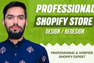 design, redesign shopify store as a shopfiy expert
