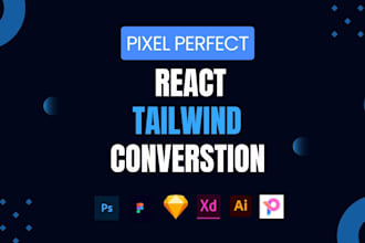 convert PSD to react figma to react using tailwind css