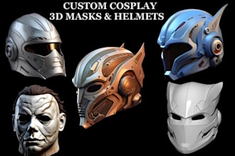 create amazing cosplay weapons 3d mask halloween masks 3d helmet for 3d printing