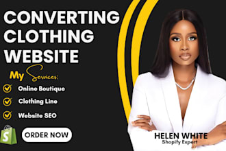 design your shopify clothing and fashion website store