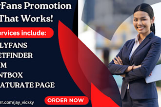 do onlyfans, feetfinder, bentbox, mym and chaturate page promotion