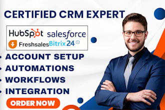 set up agile crm freshsales bitrix24 salesforce automation hubspot custom webite