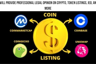 provide professional legal opinion on crypto stamp, ieo, token and more