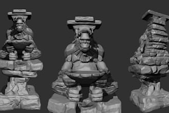 3d model and sculpt animals and creatures for 3d printing