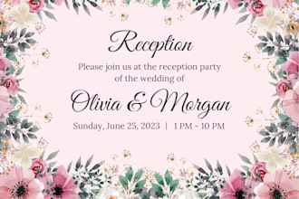 design invitation cards for wedding, birthday or party
