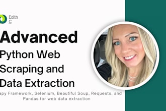 perform advanced python web scraping and data extraction