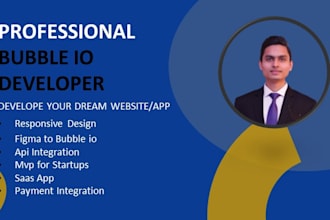 develop bubble websites, saas, mvp, figma to bubble io