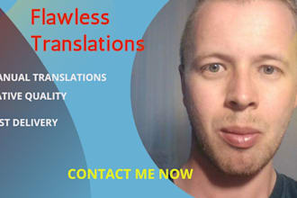 provide professional translation services in german , english , spanish and poli