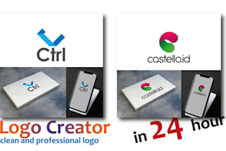create clean professional lettermark logo design in 24 hours