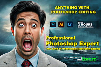 do professional photoshop editing retouching within 2 hours