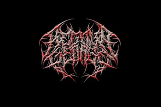 hand draw a detailed doom metal logo
