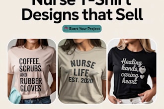 design best selling nurse t shirts for pod