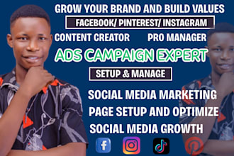 be your content creator for social media marketing, ig, fb, pinterest marketing