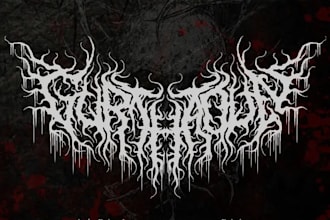 create logo for hardcore, metal, punk band, y2k and more