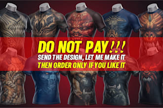 do rash guard jersey mockup sublimation included on demand