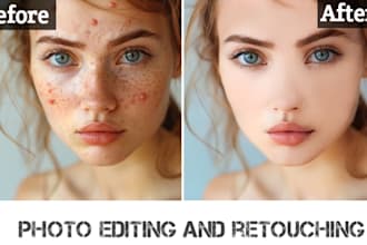do high end portrait retouching ,fix blurry photo, editing