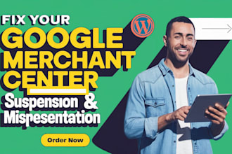 fix google merchant center suspension, claim website and fix misrepresentation