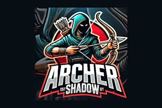 do amazing archer shadow mascot logo with new concepts