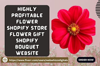 design a flower gift shopify store flower shopify bouquet dropshipping website