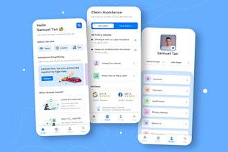 develop cross platform insurance app, fintech app, finance app with flutter