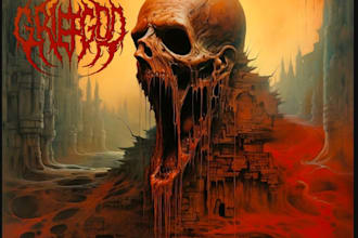 design style technical death metal logo,progressive
