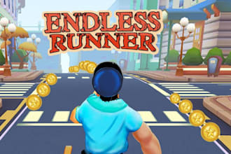 develop quality 2d game in godot or unity pacman game, endless running game