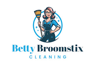 design betty broomstick cleaning logo