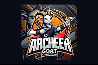 do unique archer goat esport mascot logo in just two days