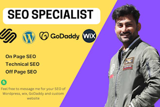 do on page seo optimization of wordpress squaresp, wix, godaddy webflow websites
